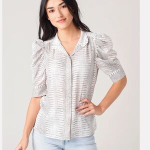 FRAME Women’s Gillian Top Reptile Print Blanc Multi